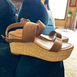 Lauren Conrad espadrilles new without tags, tan